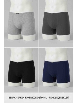 Berrak Erkek Modal Boxer - 4'lü Set - Yumuşak Dokulu, Terletmez, Esnek Bel - Premium Kalite