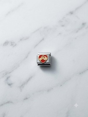  renkli kalpli model paslanmaz çelik charm