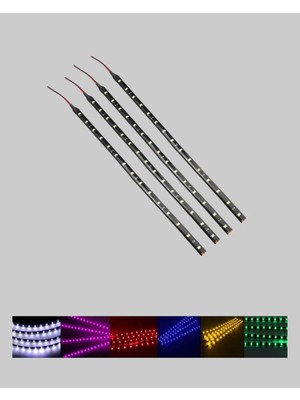 Techugo Dekoratif Rgb LED Işık Çubuğu Seti 10 Adet Çubuk Kayan Yıldız Efektli