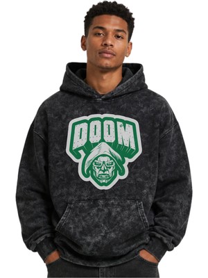 Sevbano Doctor Doomsday Film Kahramanı Baskılı Unisex Oversize Yıkamalı Premium Hoodie Sweatshirt