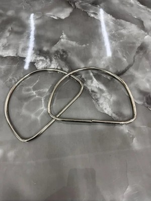 Velanee 13 cm Yarım Ay Metal Çanta Sapı Silver Renk