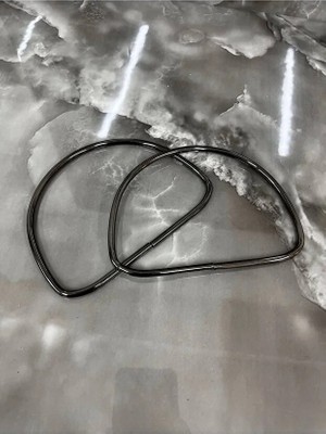 Velanee 13 cm Yarım Ay Metal Çanta Sapı Siyah Renk