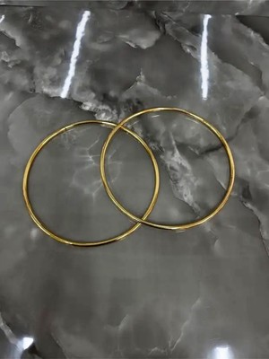 Velanee 15 cm Gold Yuvarlak Metal Çanta Sapı 2’li Set