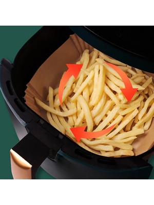 AvantajAl Büyük Boy Air Fryer Fritöz Pişirme Kağıdı 50 Adet