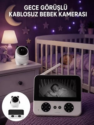 Asil Sepet Asiltech Kablosuz Bebek Kamera Sistemi Ninni ve Alarm Özellikli Yeni Nesil