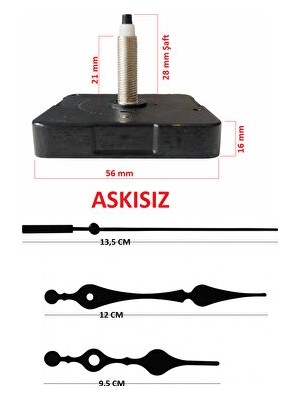 Nomikase Askısız Sessiz Duvar Saati Mekanizması, Uzun Ömürlü ve Güvenilir Performans