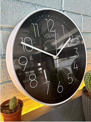 Nomikase Modern Chic Tasarımlı 30CM Gerçek Cam Duvar Saati