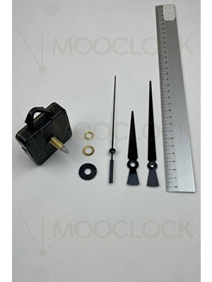 Nomikase Sessiz Duvar Saati Mekanizması, 22 mm Şaft, Akrep-Yelkovan