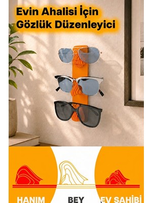 Nomikase Duvara Monte Kedi Gözlük Düzenleyici ile Pratik Saklama
