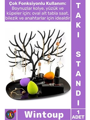 Nomikase Geyik Figürlü Takı Standı - Sevimli ve Işlevsel Saklama Çözümü
