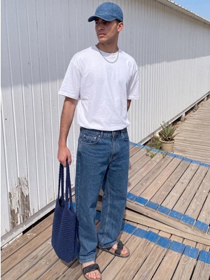 LTB Leron Baggy Mid Indigo Jean Pantolon