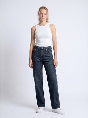 LTB Vıenne Zıp Fermuarlı Straight Dark Indigo Jean Pantolon