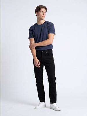 LTB Renar L Tapered Slim Orta Bel Siyah Jean Pantolon