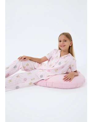 ALFA AKSESUAR 03 Rolypoly 3809-2 Kız Çocuk Kısa Kol Pijama Takımı