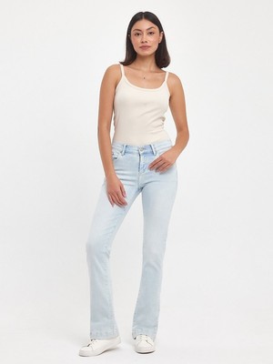 LTB Fallon Orta Bel Boru Paça Light Indigo Jean Pantolon