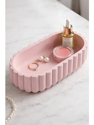 Nomikase Minimalist Oval Makyaj ve Takı Organizer, Şık ve Fonksiyonel Tasarım