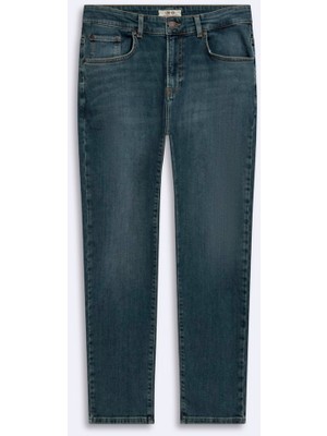LTB Renar L Tapered Slim Orta Bel Mid Indigo Jean Pantolon
