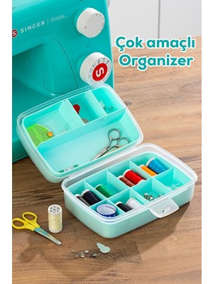 Nomikase 12 Bölmeli Çok Amaçlı Takı ve Saklama Kutusu, Yeşil Renkli ve Pratik Kullan