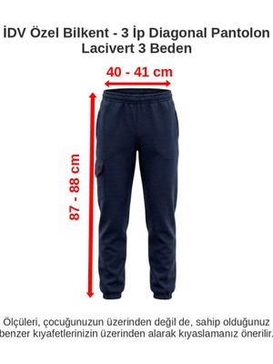 Idv Özel Bilkent - 3 Ip Diagonal Pantolon Lacivert 3 Beden