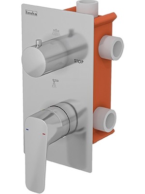 Teska Ciera Pro 2 Yönlü Banyo Panel+Batarya Kare-Krom
