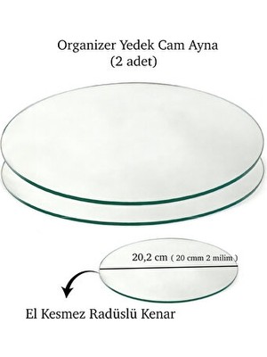 Nomikase Yedek Aynalı Makyaj Organizeri Seti