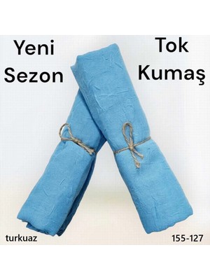 Soft İpek Soft Ipek Bambu Pamuk Şal (Turkuaz Mavi) 155-127