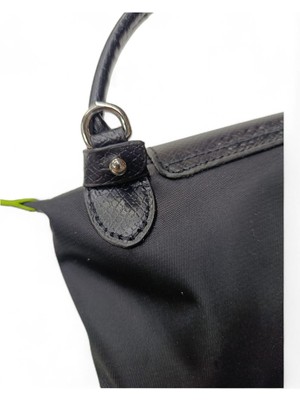 Alisa Bag Le Pliage Xs Pouch Siyah Uyumlu Hakiki Deri Askı Seti