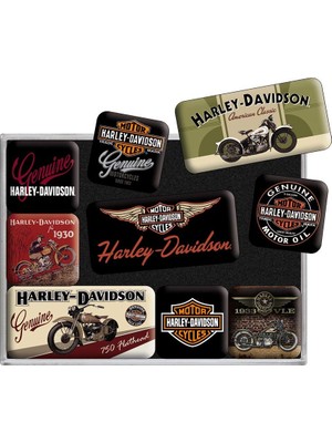 Nostalgic Art Nostalgic-Art 83037 Harley-Davidson – Bikes, Magnet-Set (9teılıg)