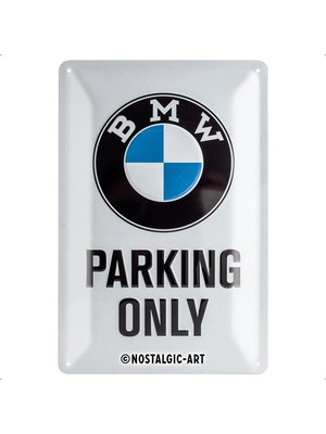 Nostalgic Art Nostalgic-Art 22241 Bmw – Parking Only White, Sac Levha 20 x 30 cm