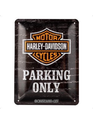 Nostalgic Art Nostalgic-Art 26117 Harley-Davidson - Parking Only, Sac Levha 15 x 20 cm