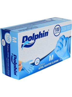 Solmazlar Online Pudrasız Mavi Nitril Eldiven Orta Boy (M) 100 Lü Paket