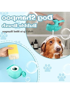 Esranın Dünyası Pembe Hazneli Kedi ve Köpek Yıkama Tarağı, Silikon Masajlı