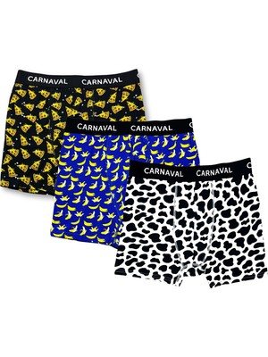 Carnaval Socks Carnaval Wild Snack Erkek Boxer 3’lü Set