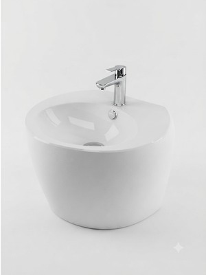 Newarc Modern Monoblok Lavabo Beyaz