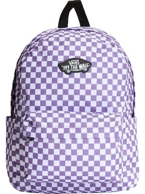 Vans VN000J3KFRT1 Old Skool Grom Check Sırt Çantası Mor