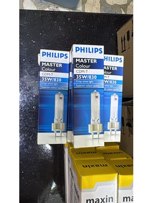 Philips Master Colour Cdm-T 35W/830 Metal Halide Ampul G12 – Sıfır Kutusunda Günışığı