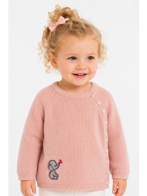 Baby Hola Kız Bebek Fil Detaylı Kazak 23115