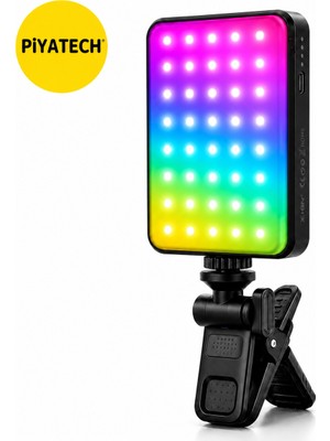 Piyatech XK-FL01 129 LED Rgb Şarjlı Kamera ve Telefon Vlog Çekim Işığı 3000MAH (Siyah)
