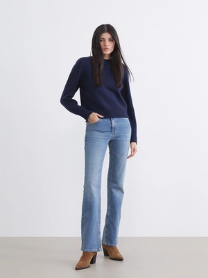 Lc Waikiki Yeni Sezon Yüksek Bel Flare Kadın Jean Pantolon