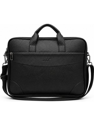 Sanmorris Adm Unisex Çok Gözlü Suni Deri Omuz Askılı Laptop, Evrak Çantası