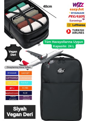 Jet Turtle Seyahat Sırt Çantası 40CM 40X25X15 cm Pegasus, Wizz Air, Ryanair, El Valizi Koltuk Altı Valizi