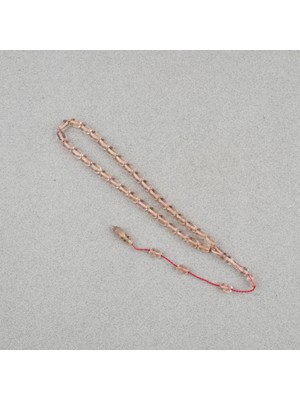 Lapisdo Ateş Kehribar Kapsül Kesim Sistemli Bilek Boy 5X8MM Tesbih Bej