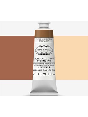 Lefranc&Bourgeois : Charbonnel : Baskı & Gravür Mürekkebi : 60 ml : Burnt Umber