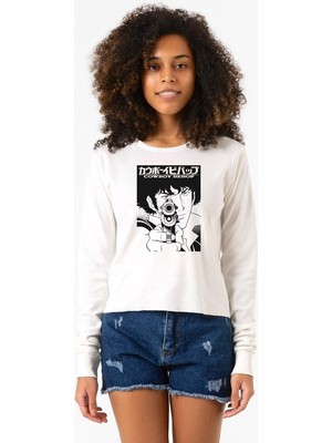 Tshirthane Cowboy Bebop Spike See You Space Cowboy Ekstra Uzunkol Sweatshirt Ekru
