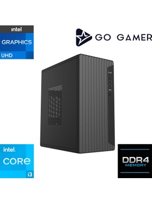 Go Gamer E18 Intel Core I3 14100 / 16GB Ddr4 / 256GB SSD / Intel UHD Graphics / Oem Ev Ofis Paket