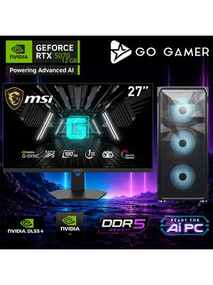 Go Gamer E632DF Intel Core I7 14700F / 64GB Ddr5 / 1tb SSD / RTX5070 12GB / 240MM Sıvı Soğutma / Msı 27" 180Hz. / Oem Gaming Paket