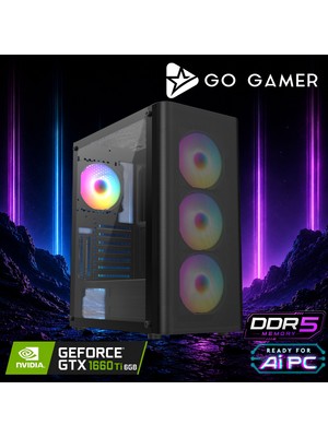 Go Gamer AE354 Amd Ryzen 7 7700 / 16GB Ddr5 / 512GB SSD / GTX1660TI 6gb / Oem Gaming Paket