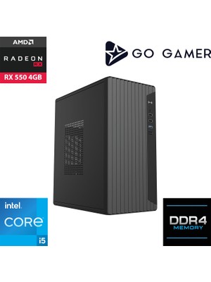 Go Gamer E195 Intel Core I5 10400F / 16GB Ddr4 / 256GB SSD / RX550 4gb / Oem Ev Ofis Paket