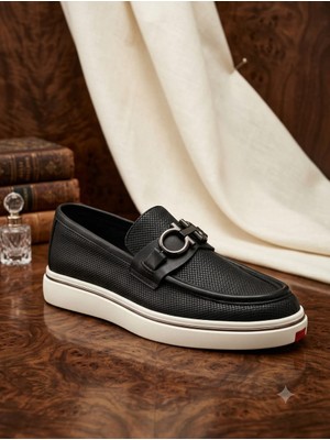 Marcomen 23139 Erkek Hakiki Deri Tokalı Casual Loafer Ayakkabı