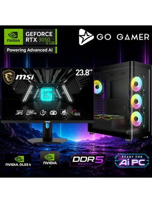 Go Gamer E291DP Intel Core I5 12400F / 32GB Ddr5 / 1tb SSD / RTX3050 6gb / Msı 24" 180Hz. / Oem Gaming Paket